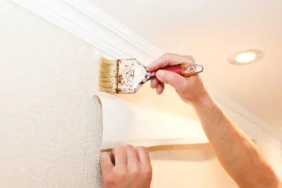 Pose de papier peint à Chein-Dessus — revêtements muraux et toiles de verre